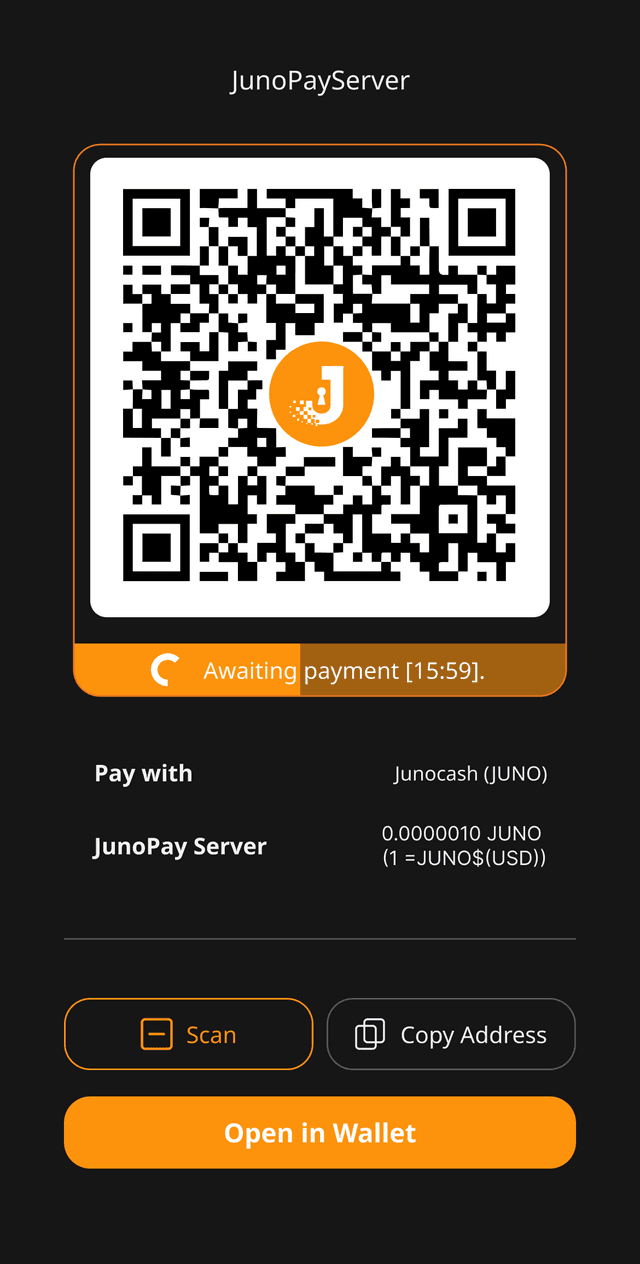 JunoPay payment screen
